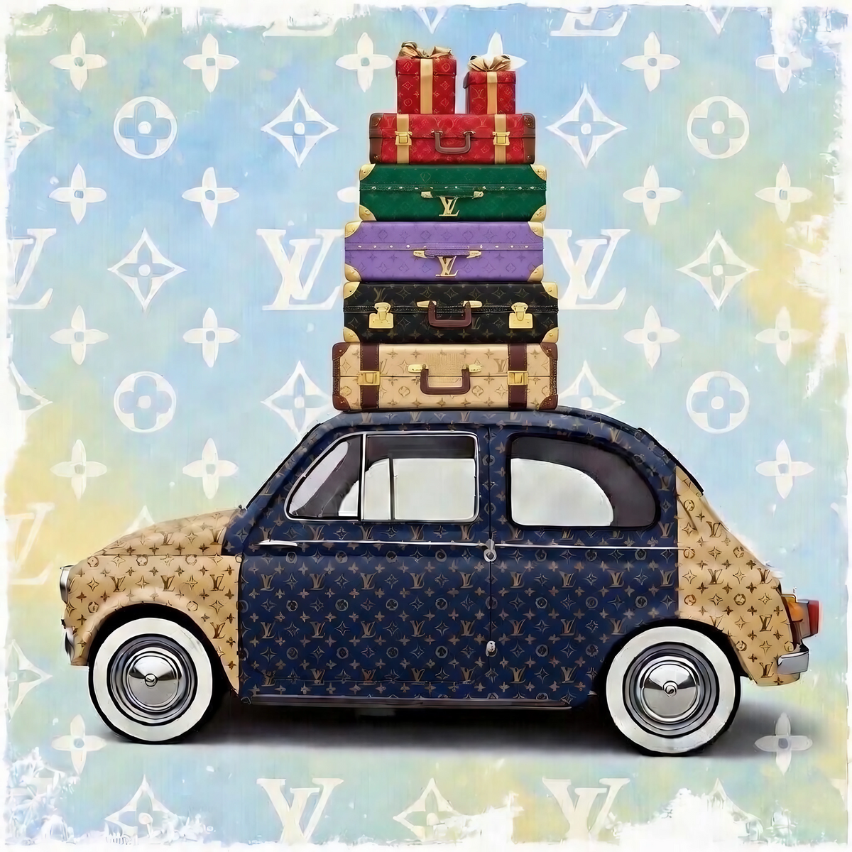 „Fiat 500 – Weekend at Monte Carlo“ von ATLAS, Fine-Art-Print – Galerie Vogel Heidelberg