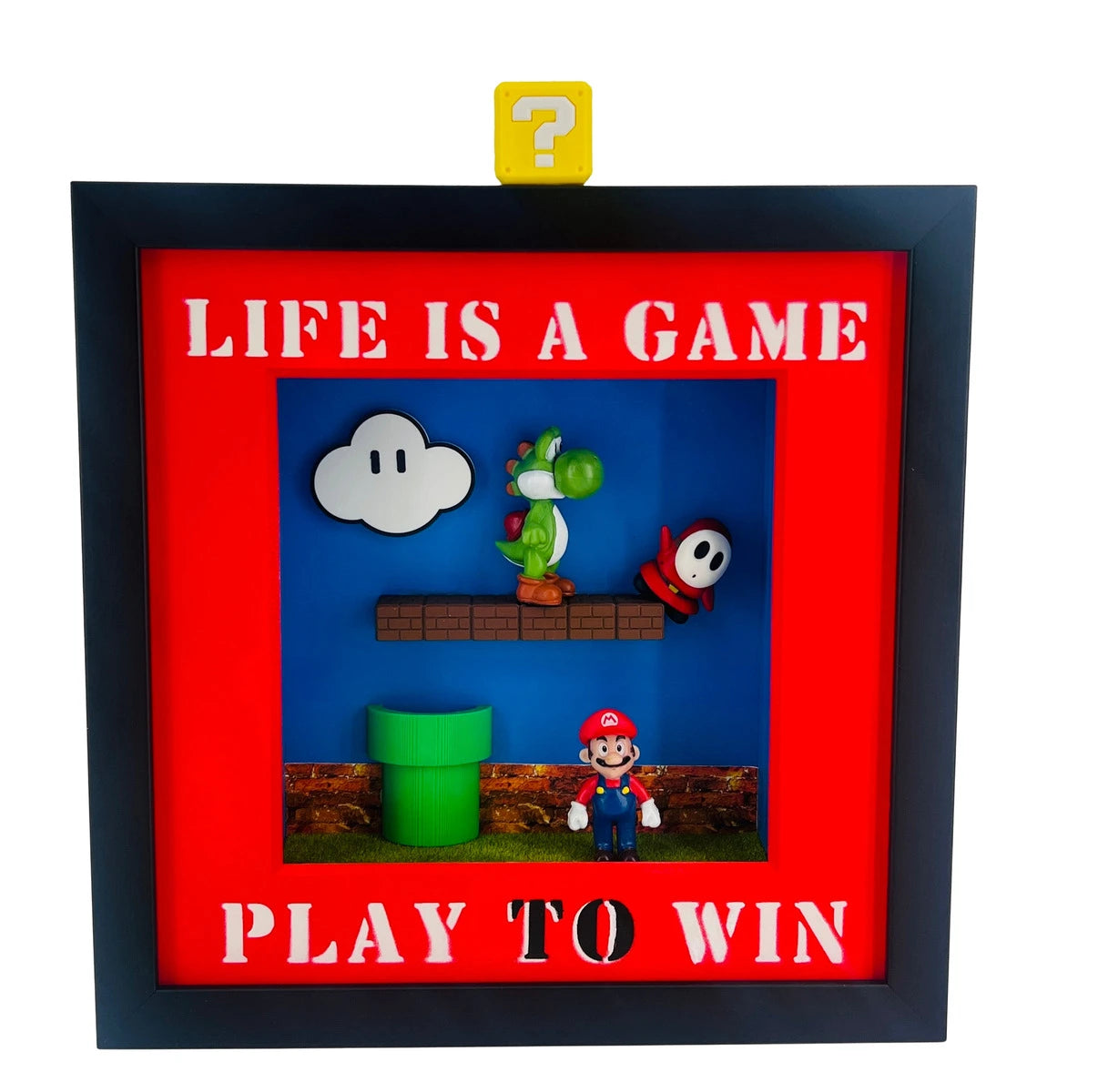Andreas Lichter - La vie est un jeu, jouez pour gagner Super Mario encadré