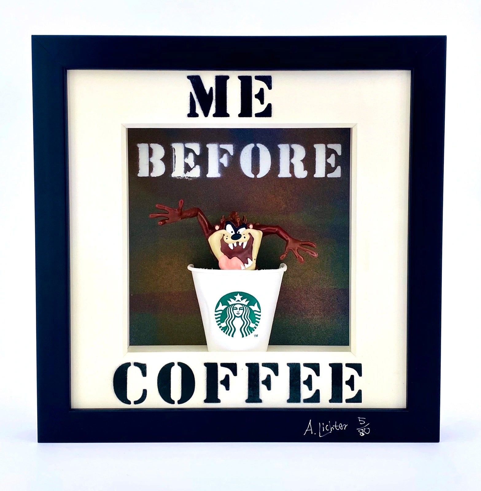 Andreas Lichter - Me before Coffee Tazmanischer Teufel Looney Tunes - Galerie Vogel
