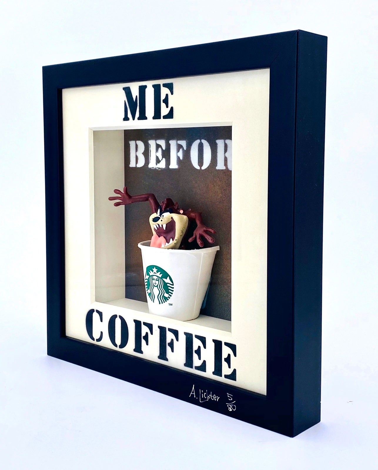 Andreas Lichter - Me before Coffee Tazmanischer Teufel Looney Tunes - Galerie Vogel