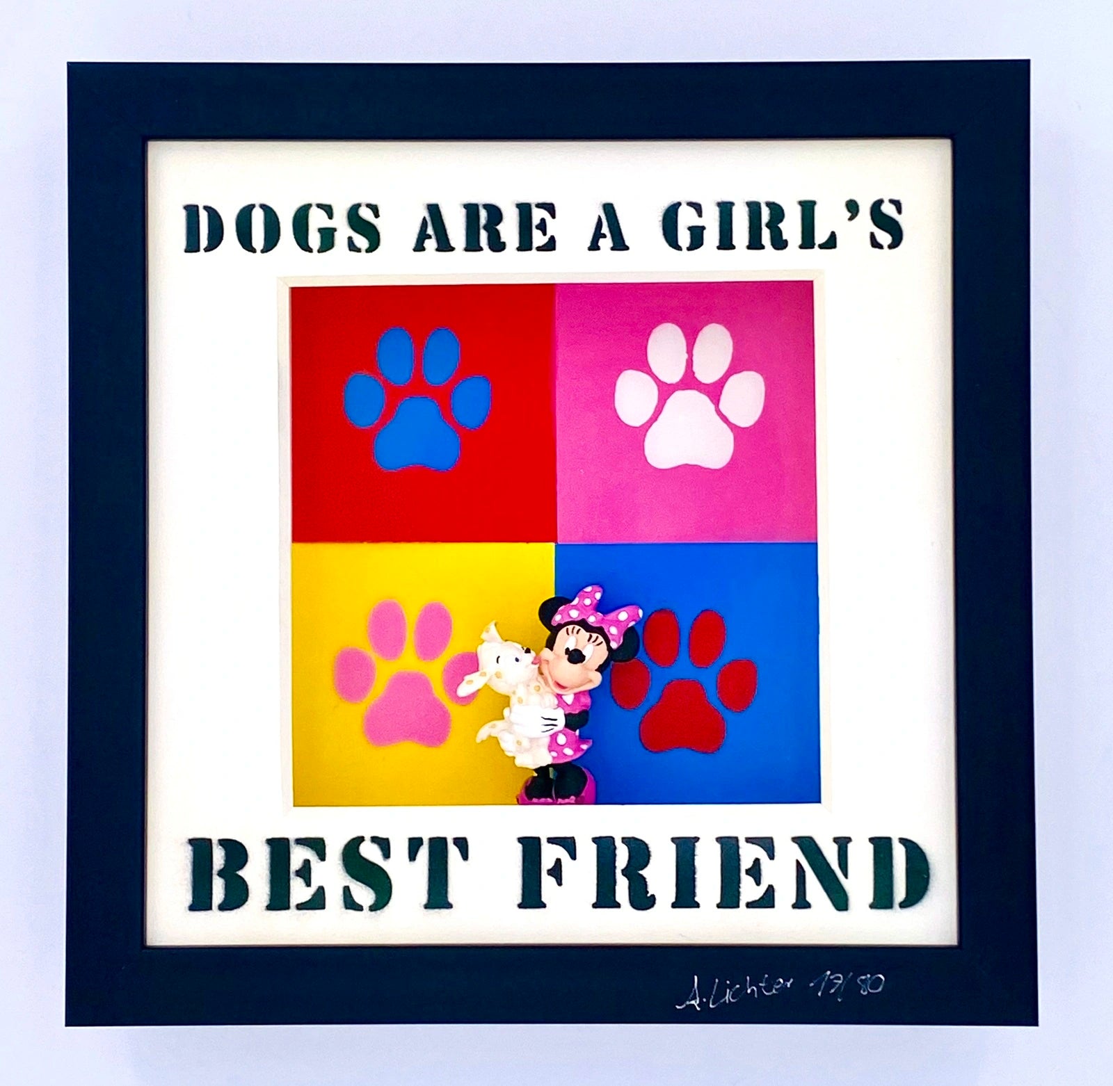 Andreas Lichter Dogs are a Girls best friend Colorful - Galerie Vogel