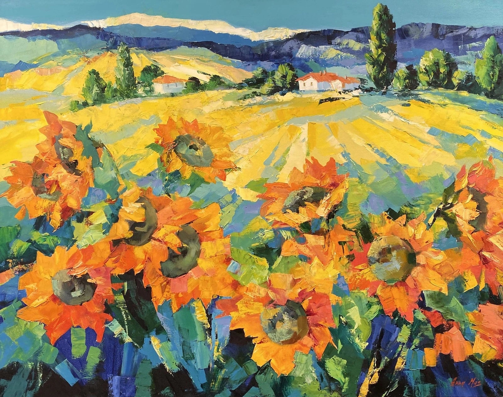 Anna Mas - Sonnenblumenfelder in Frankreich - Galerie Vogel