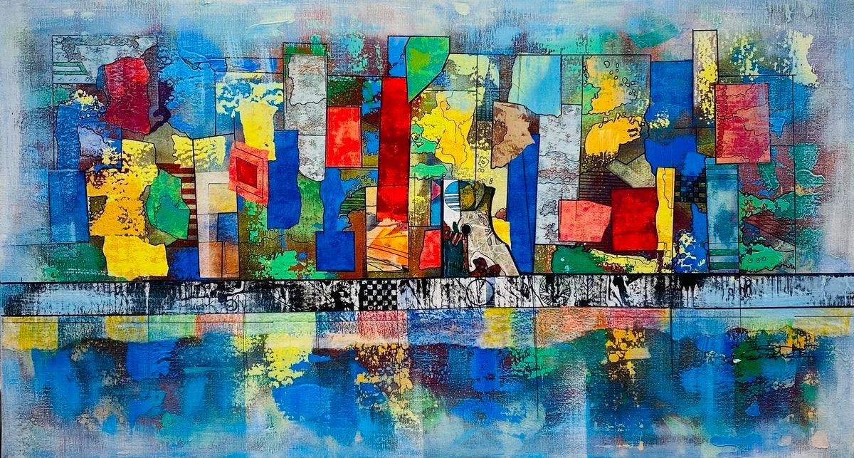 Ernst Peter Rade Farbkomposition - Farbspiele zu Gelb - Galerie Vogel