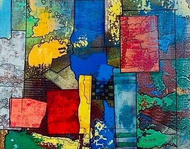 Ernst Peter Rade Farbkomposition - Farbspiele zu Gelb - Galerie Vogel