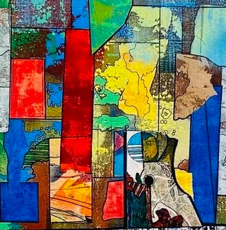 Ernst Peter Rade Farbkomposition - Farbspiele zu Gelb - Galerie Vogel
