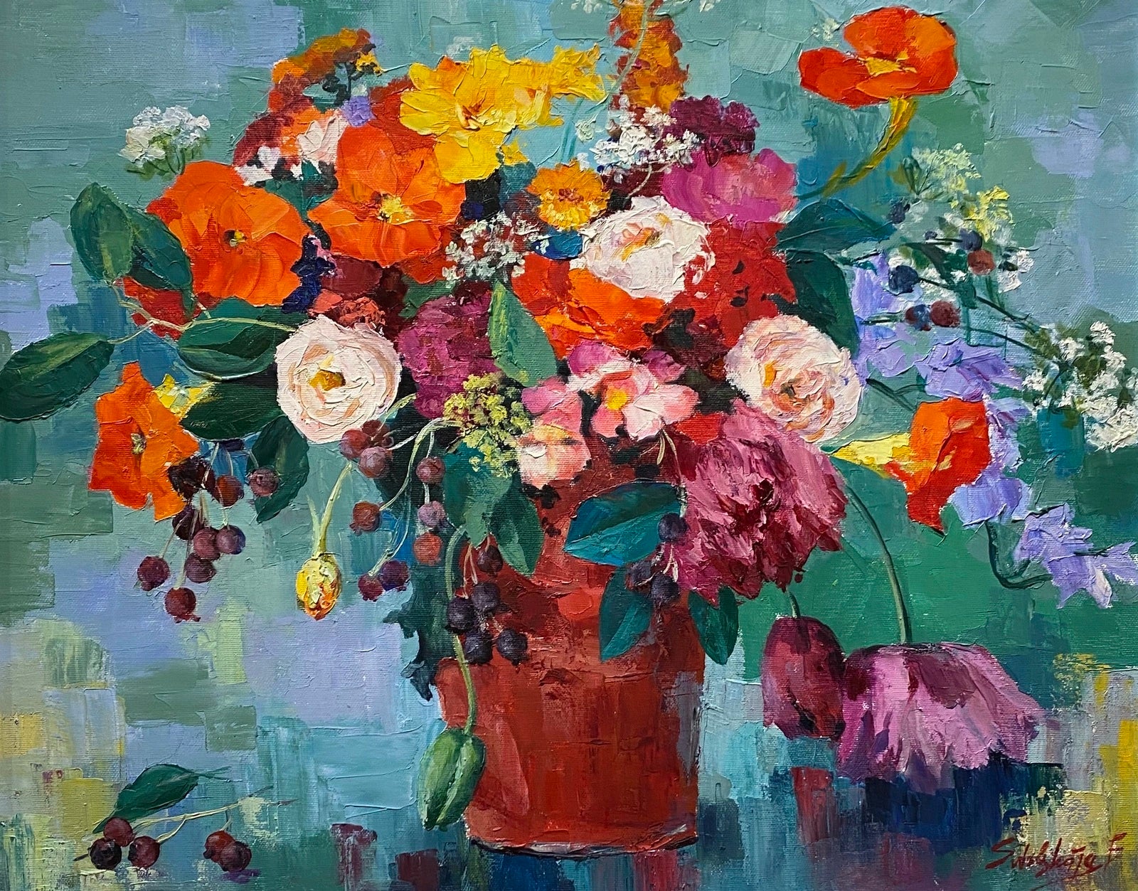 Ewgenija Swolskaja - Wunderschöne Blumenwelt - Galerie Vogel
