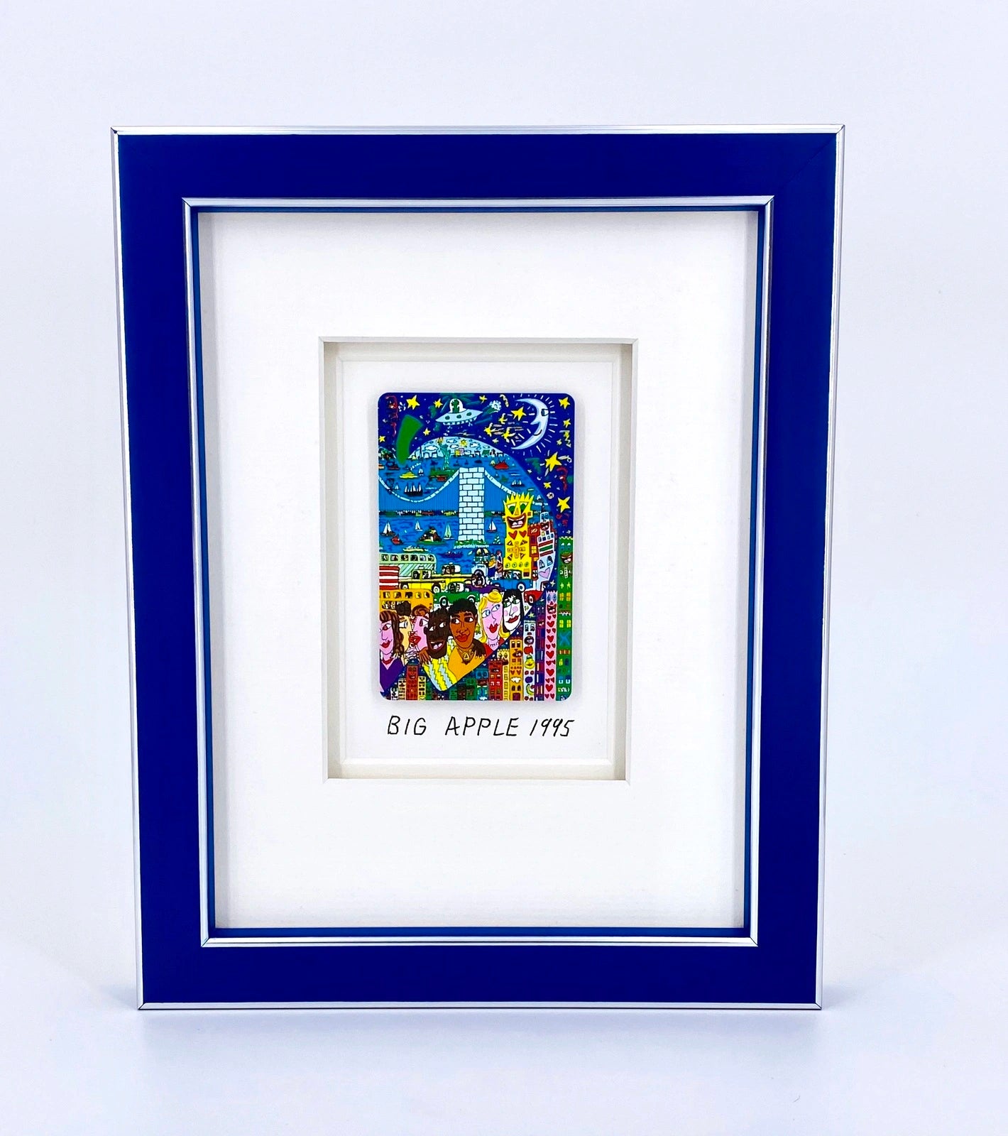 Original James Rizzi Big Apple framed with museum glass