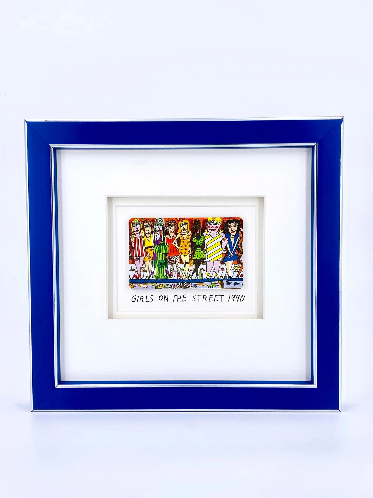 Original James Rizzi Fabulous Foursome framed with museum glass