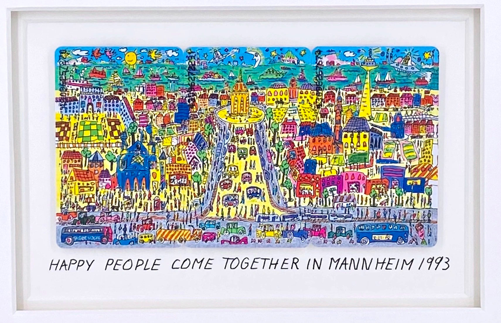 James Rizzi Des gens heureux se réunissent à Mannheim