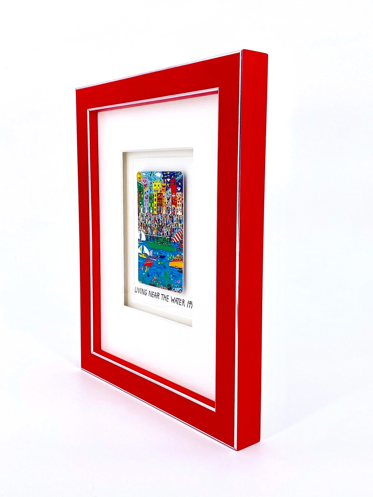 James Rizzi Living near the water framed with museum glass