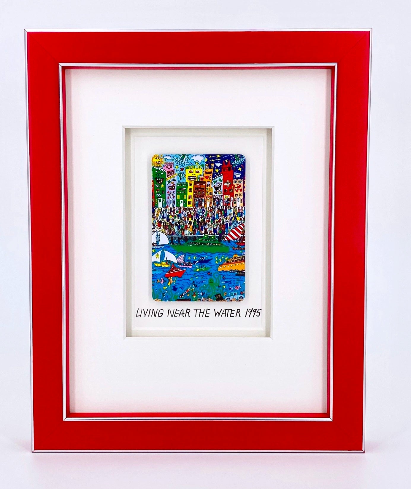 James Rizzi Living near the water framed with museum glass