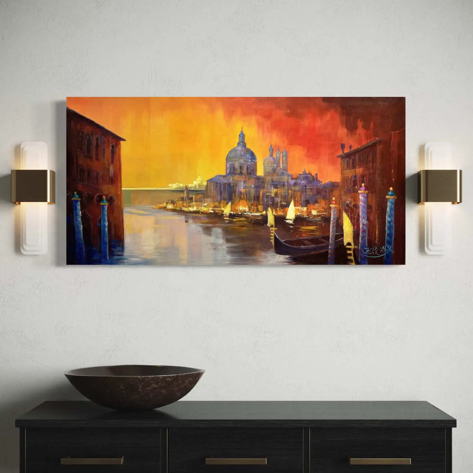 Jean-Claude Picard - Sonnenuntergang über Santa Maria della Salute