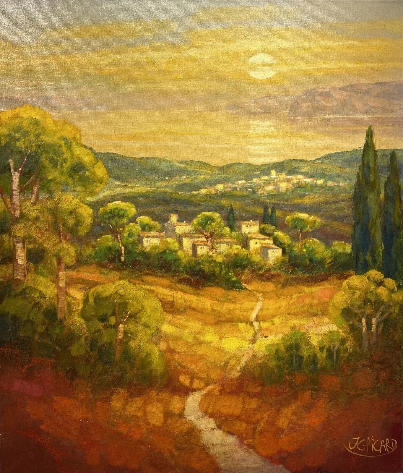 Jean-Claude Picard - Sonnenuntergang an der Küste