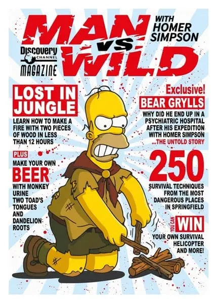 Kobalt Homer Simpson Man vs Wild - Galerie Vogel
