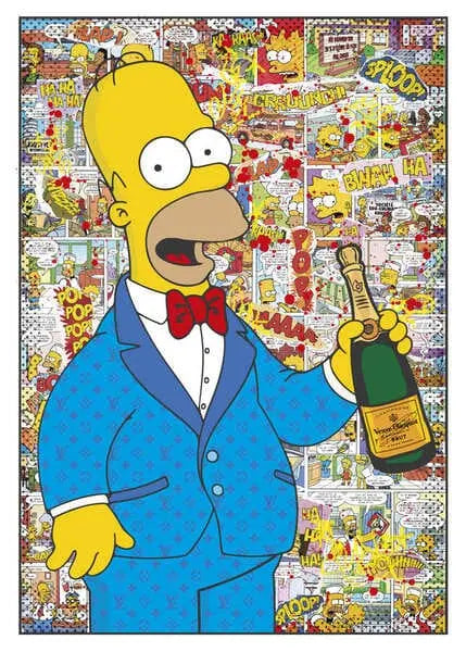 Kobalt Homer Simpson Veuve Clicquot - Galerie Vogel