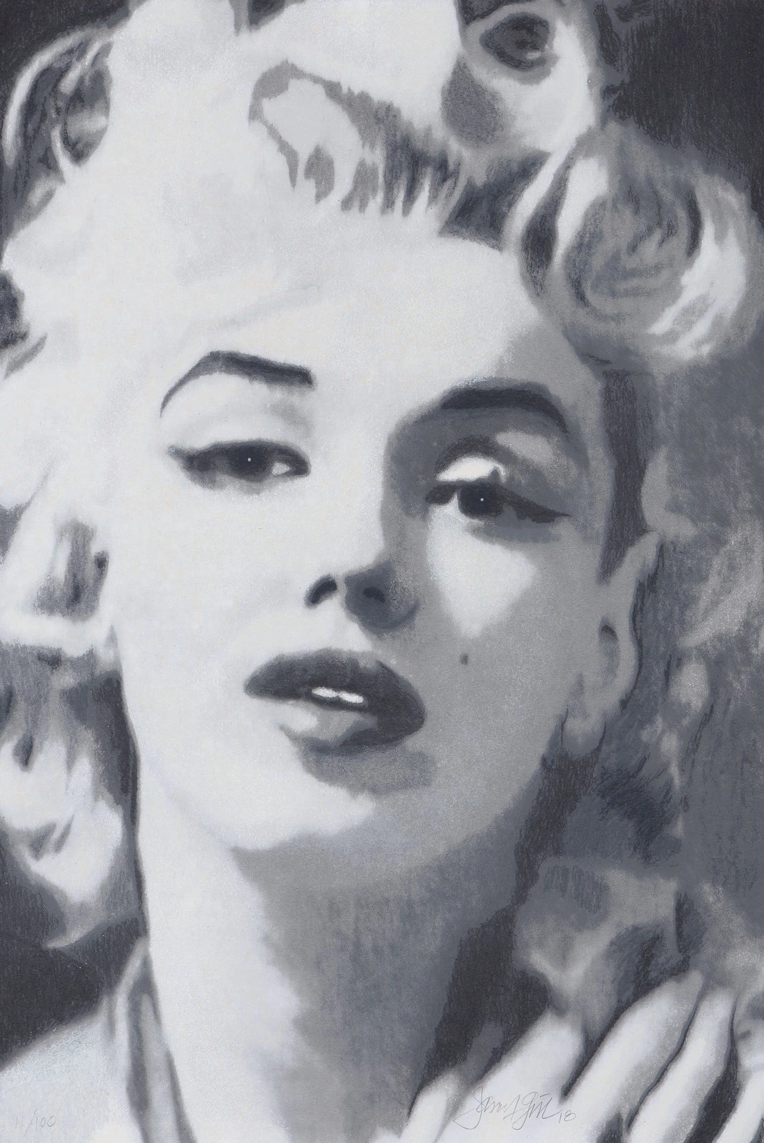 James Francis Gill Marilyn Monroe Black and White - Galerie Vogel