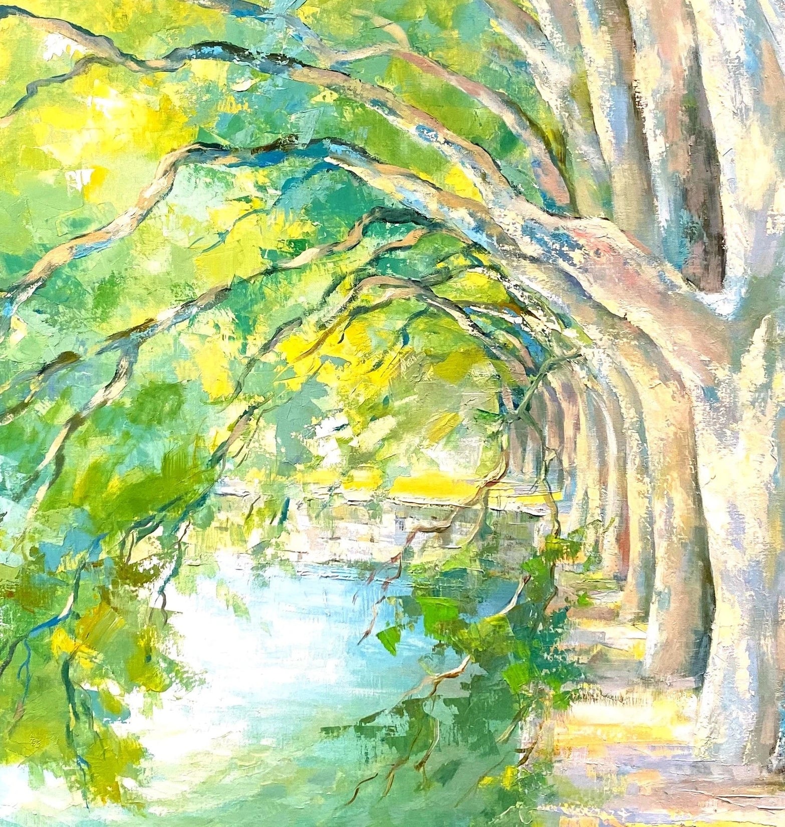 Margaux Laboutin - allée d'arbres au bord de l'eau
