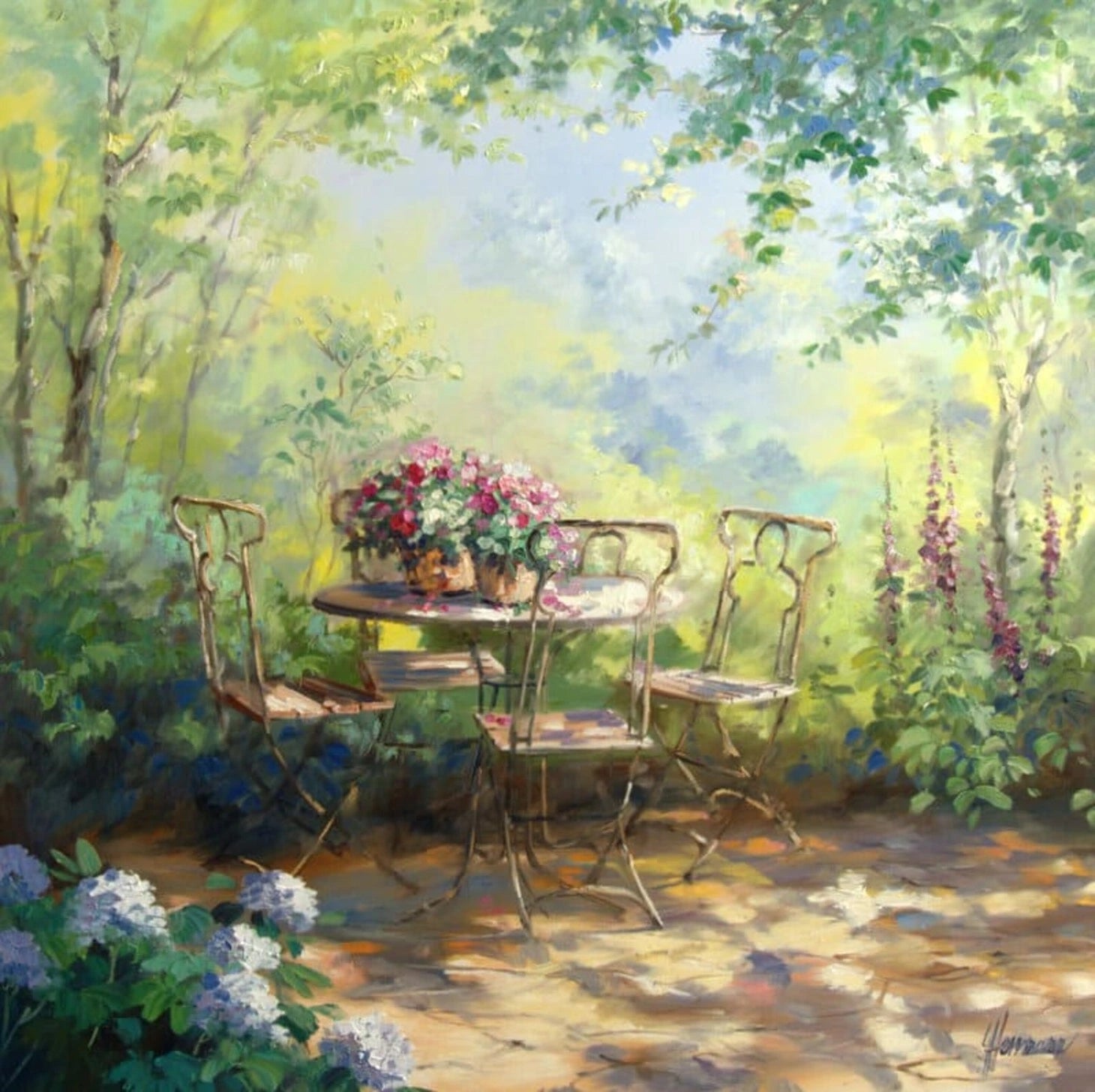 Ute Herrmann - Morgenstimmung im Garten