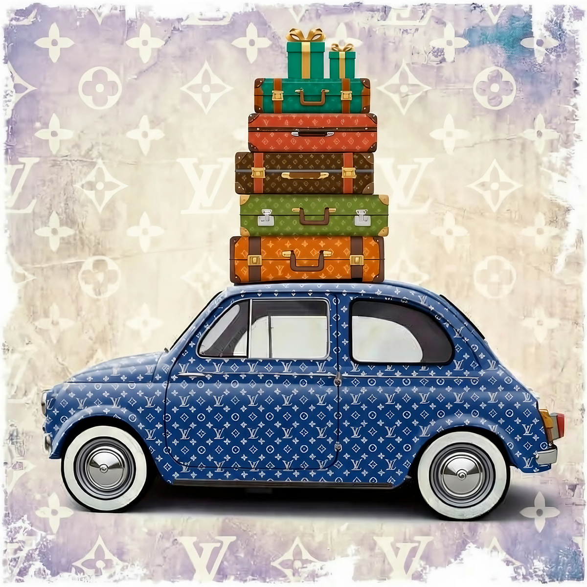 ATLAS: „Fiat 500 – Riviera Road Trip“, limitierter handsignierter Fine-Art-Print – Galerie Vogel Heidelberg