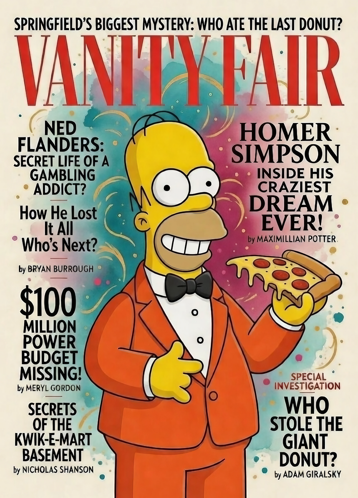 ATLAS: „Homer – The Million-Dollar Donut“, limitierter handsignierter Fine-Art-Print – Galerie Vogel Heidelberg
