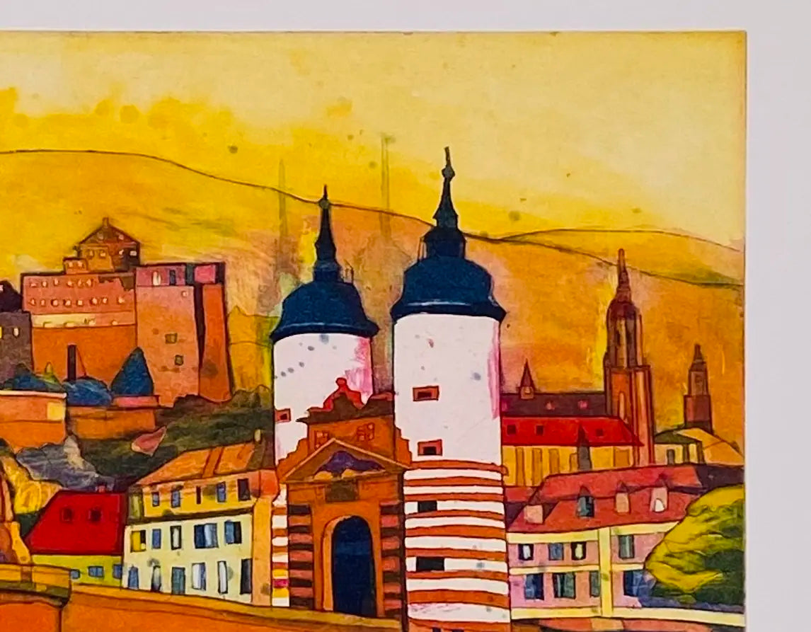 Gerhard Hofmann – Heidelberg Altstadt: Detail 2 der Radierung – Galerie Vogel Heidelberg