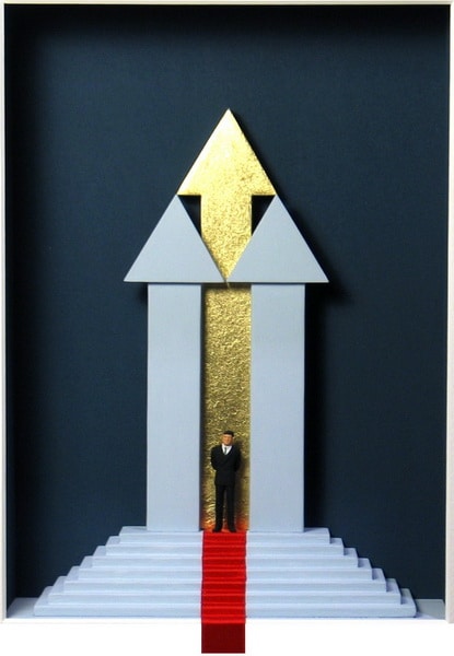 Volker Kühn – Der Weg nach oben, original gerahmtes 3-D-Bild