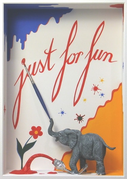 Volker Kühn – Just for fun, Elefant mit Pinsel