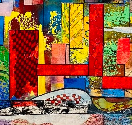 Ernst Peter Rade Abstrakte Architekturen in Blau - Galerie Vogel