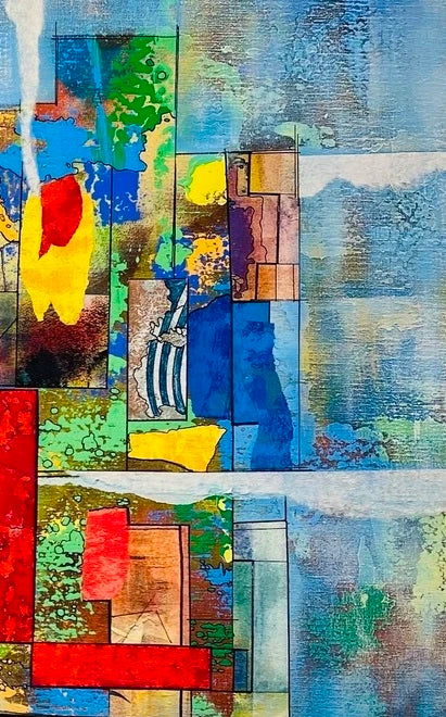 Ernst Peter Rade Abstrakte Architekturen in Blau - Galerie Vogel