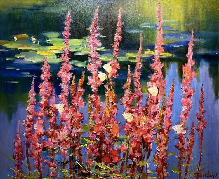 Ewgenija Swolskaja - Stimmung am Teich - Galerie Vogel