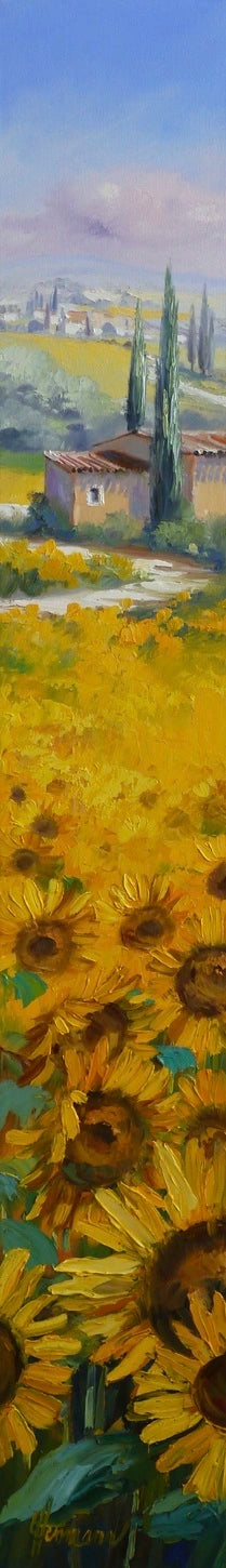 Ute Herrmann - Provence landscape with sunflowers