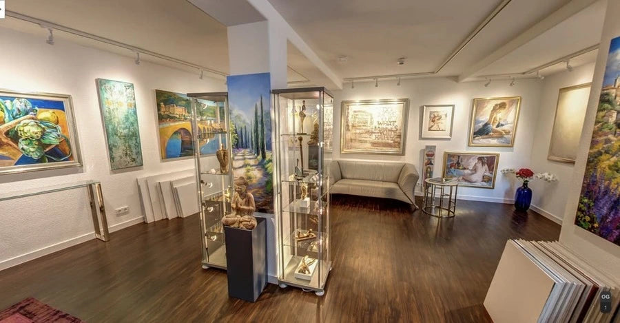 Kunstpräsentation und Gemälde in der Galerie Vogel in Heidelberg