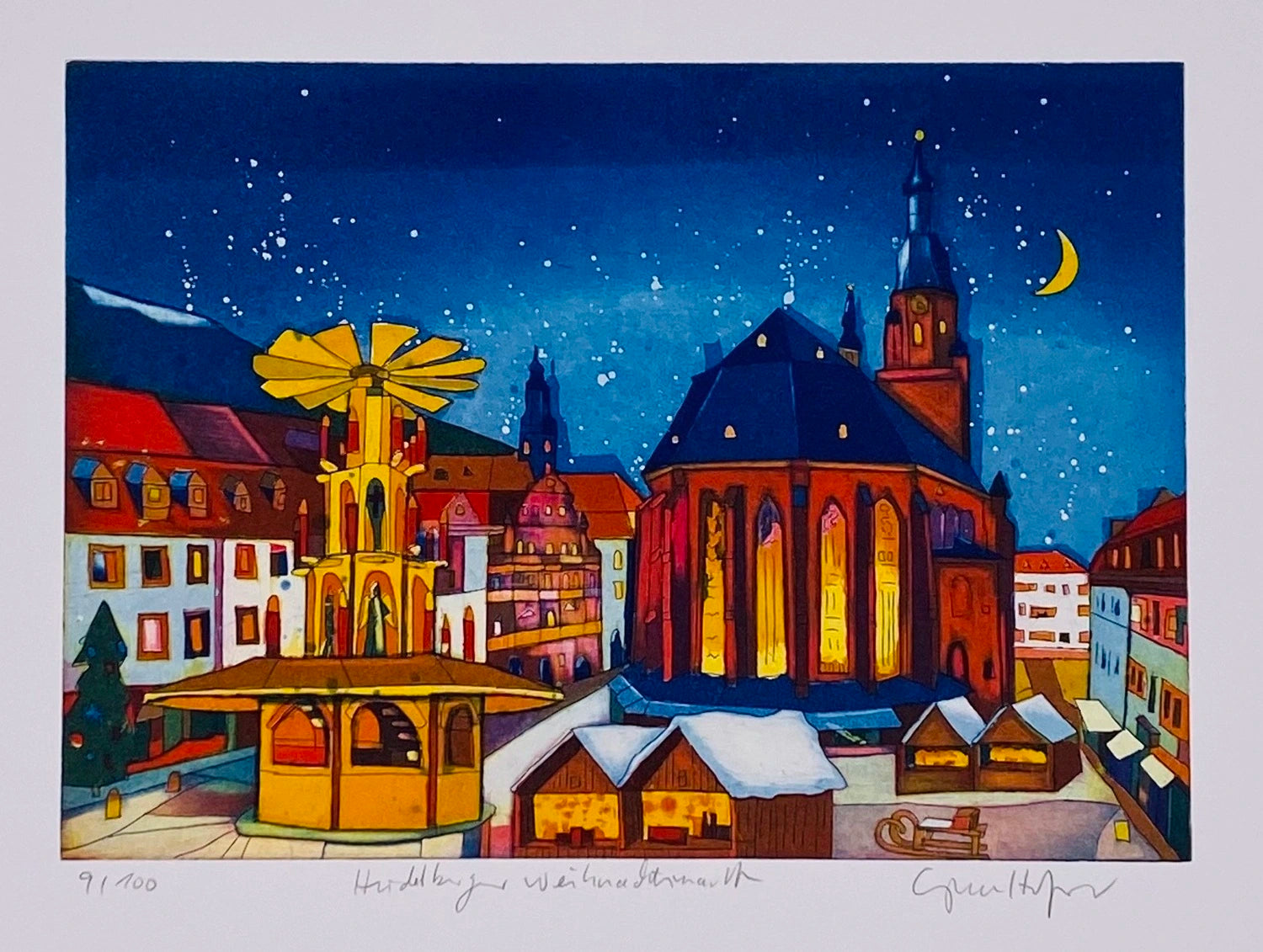 Gerhard Hofmann Heidelberger Weihnachtsmarkt - Galerie Vogel