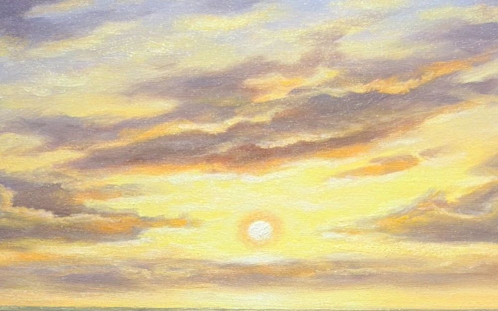 Kai Lichtenberg – Detail Sonne im Abendhimmel, Öl auf Leinwand