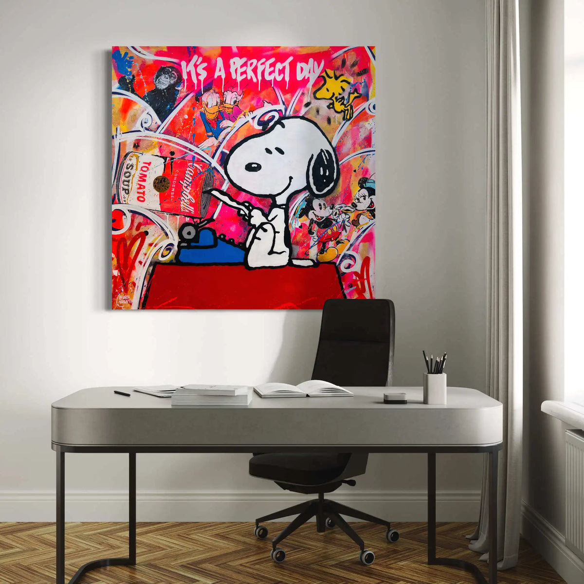 Gestaltungsbeispiel mit Kunst für eine Arztpraxis