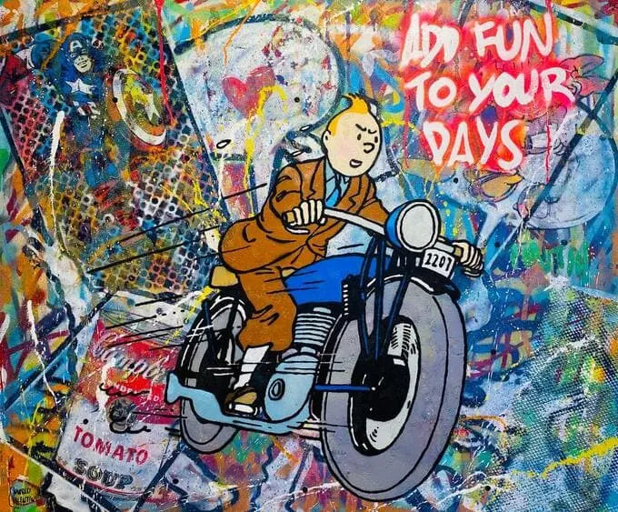 Marco Valentini - Tim on the motorbike