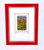 Original James Rizzi Waiting for the sun framed with museum glass