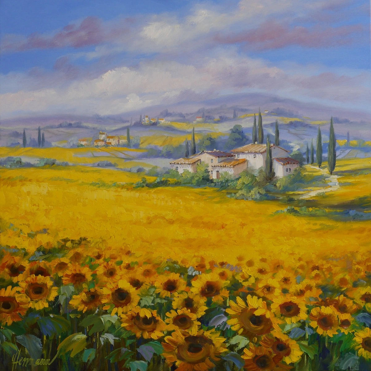 Ute Herrmann - Sonnenblumenfeld bei Arles