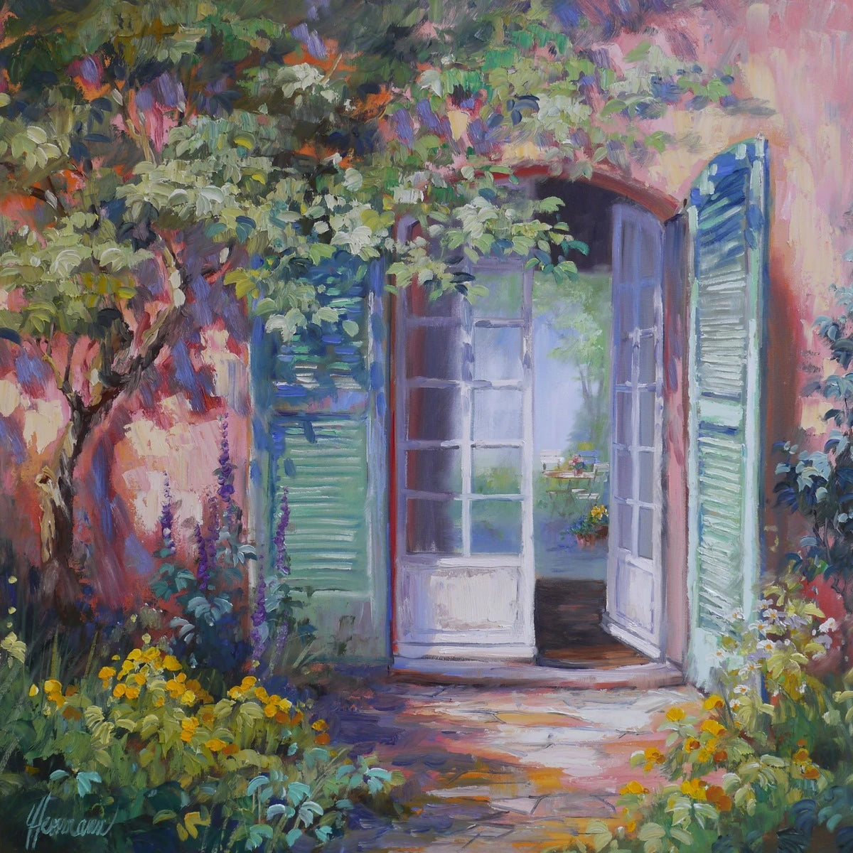 Reserviert - Ute Herrmann - Terrasse im Morgenlicht