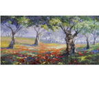 Ute Herrmann - Olivenhain mit Mohn