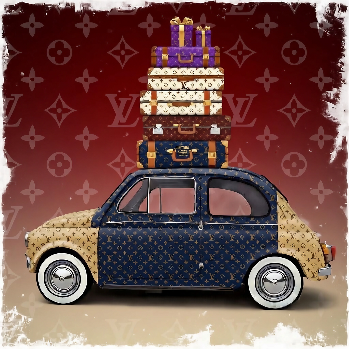 ATLAS: „Fiat 500 – Midnight in Monaco“, limitierter handsignierter Fine-Art-Print – Galerie Vogel Heidelberg