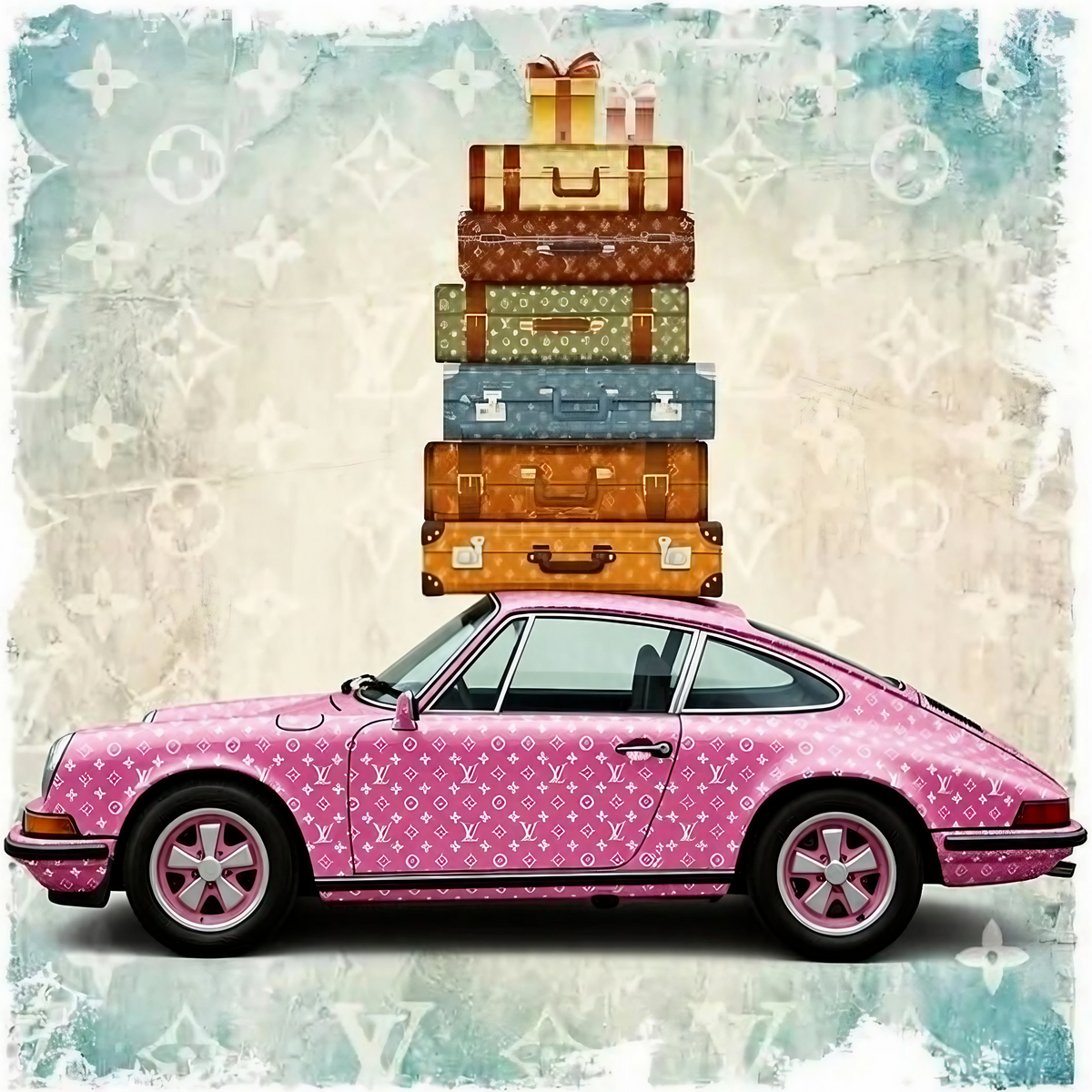 ATLAS: „Porsche 911 – Pink Weekend at Monte Carlo“, limitierter handsignierter Fine-Art-Print – Galerie Vogel Heidelberg