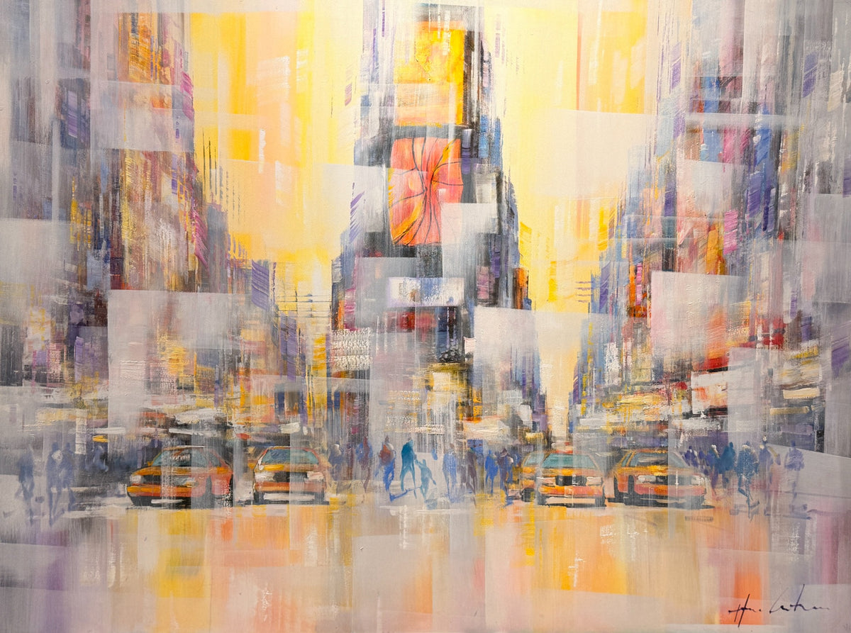 Christian Henze – New York in Pastell, Originalgemälde Öl auf Leinwand, 90 × 120 cm, Gesamtansicht