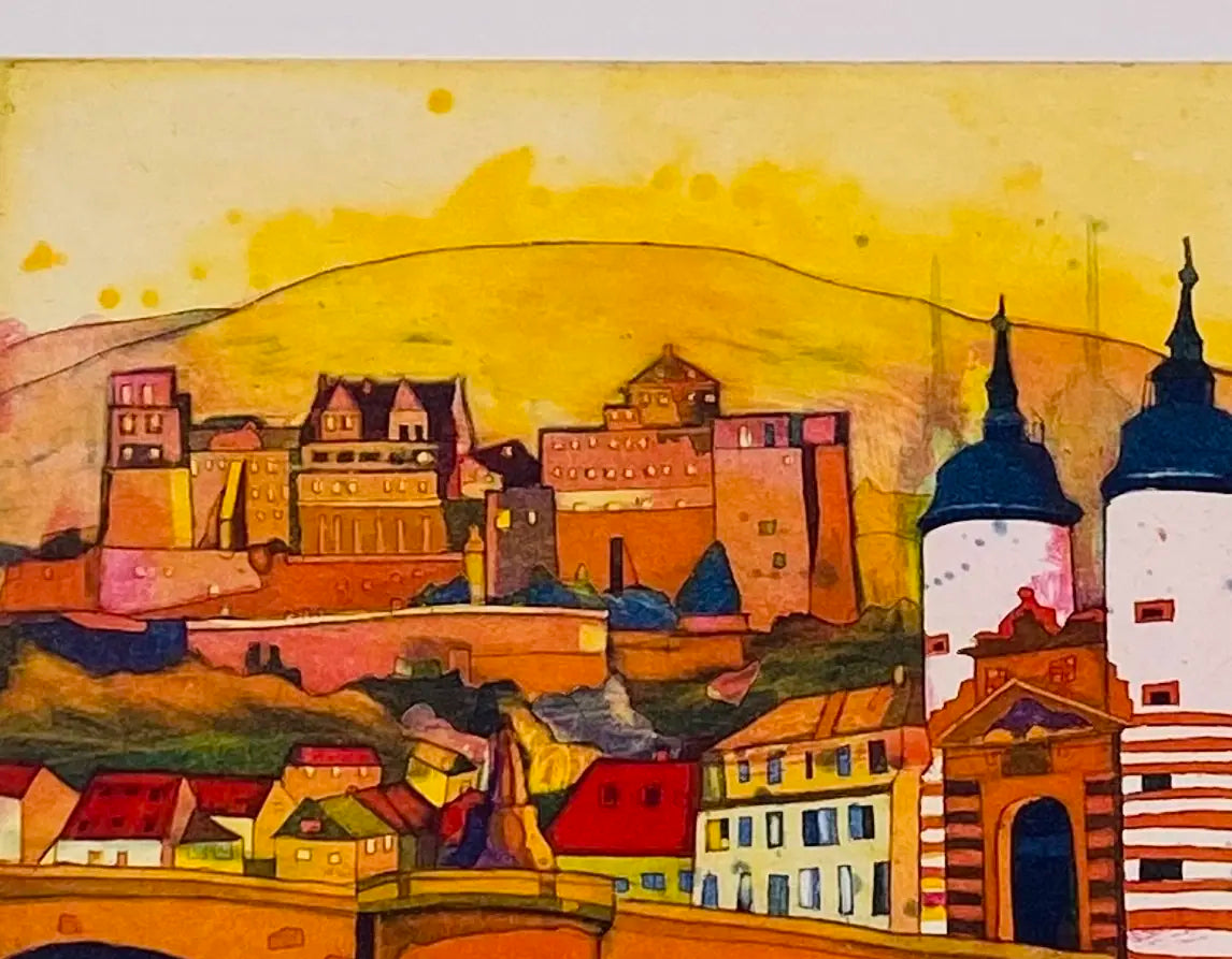 Gerhard Hofmann – Heidelberg Altstadt: Detail 1 der Radierung – Galerie Vogel Heidelberg