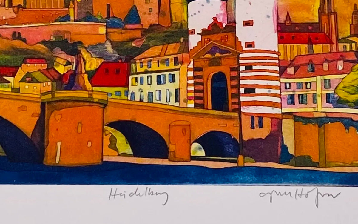 Gerhard Hofmann – Heidelberg Altstadt: Detail 3 der Radierung – Galerie Vogel Heidelberg