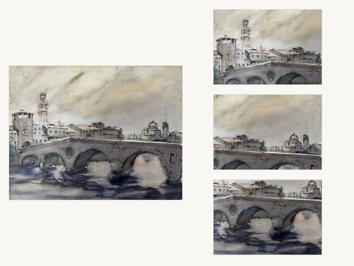 Joachim Jo Schilling – Ponte Piera Verona: Original mit drei Bilddetails