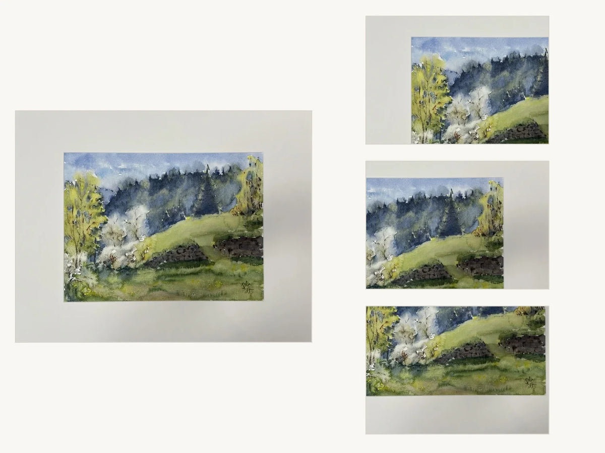 Joachim Jo Schilling – Sommerwald am Tag: Original mit drei Bilddetails