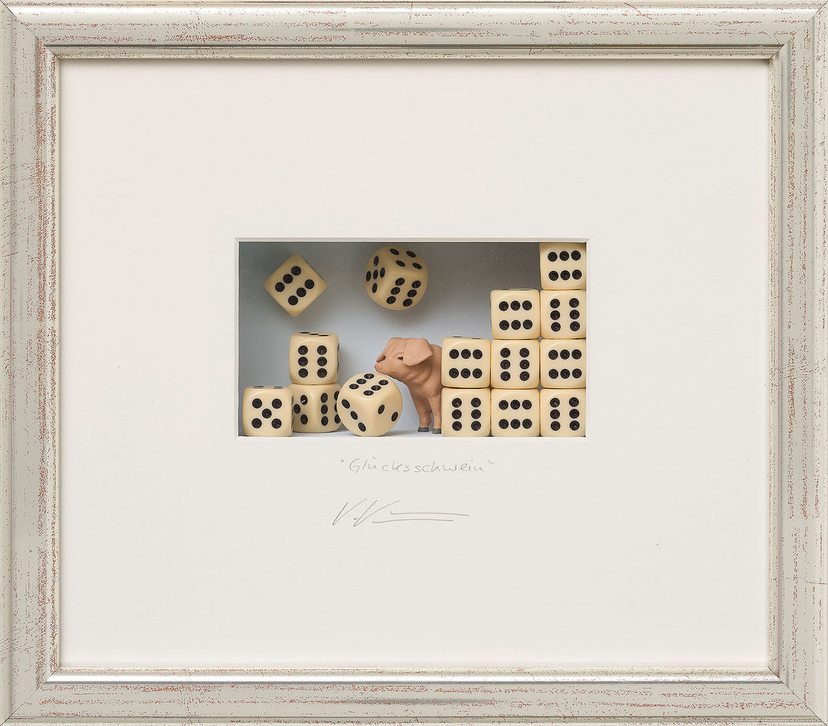 Volker Kühn – Glücksschwein, Original 3-D-Objekt