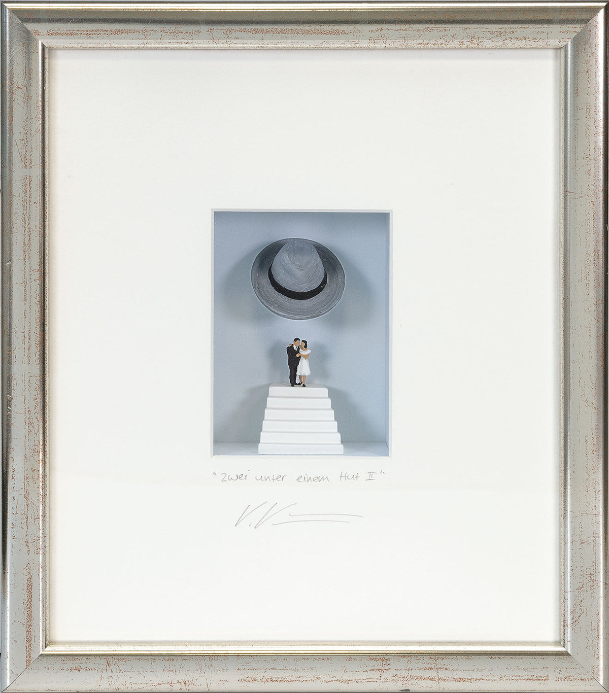 Volker Kühn – Zwei unter einem Hut II, Original 3-D-Objekt